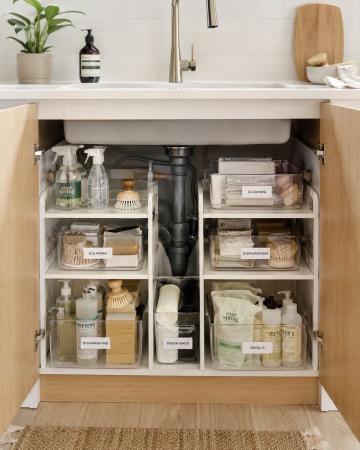 Organized under-sink storage